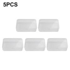 5pcs Container Compartment Plastic Box Case Storage Transparent Organizer Access