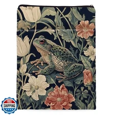 Vintage Flower Frog William Morris Book Sleeve for Book Lovers, Bookish Book 