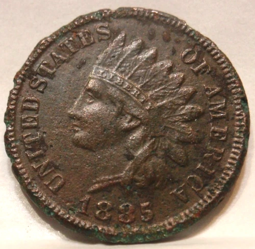 1885 AU Details FULL Liberty Indian Head Cent Penny Tougher Early Date