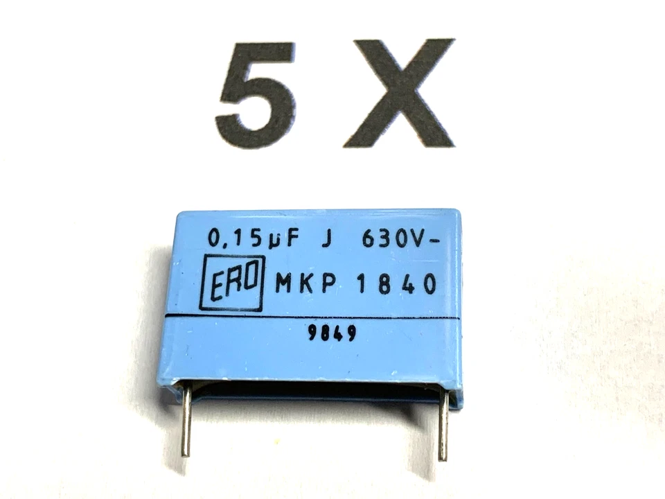 0,15uF, 150nF, 630V-, 250V~, 5%, 100°, RM22,5, ROE, MKP1840415634, 5 Stück - Bild 1 von 1