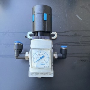 FESTO MS4-LR-1/4-D6-AS Pneumatic Air Regulator Assembly w/ Push-in L-Fittings