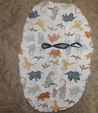 Muslin Car Seat Cover Baby Dinosaur Little Unicorn Magnetic Closure