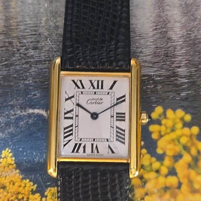 Unisex Vintage Cartier Tank Quartz 23mm Classic Clean & Chic | eBay