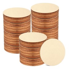 120 Pieces 2 Inch Unfinished Wooden Circles Blank Natural Round Wood Circle