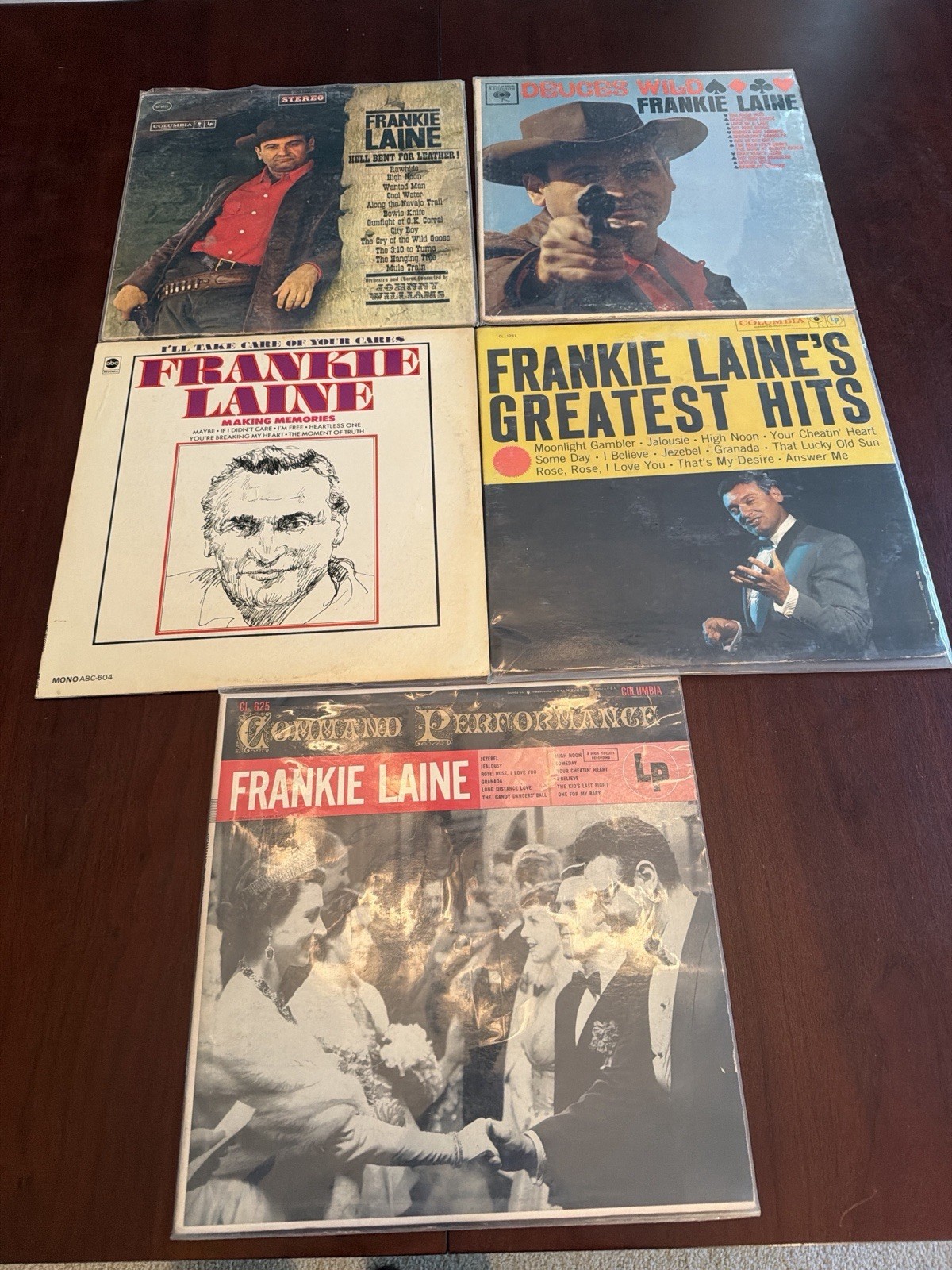 Bundle of 5 Vintage Vinyl Various Frankie Laine Albums See Pics for Titles