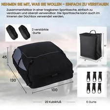 585 L Auto Dachbox Dachkoffer Faltbare Aufbewahrungsbox Dachtasche 130x100x45 cm