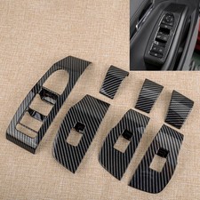 Kohlefaser Tür Fensterschalter Abdeckung Blende passt für Mazda 3 CX-30 LHD