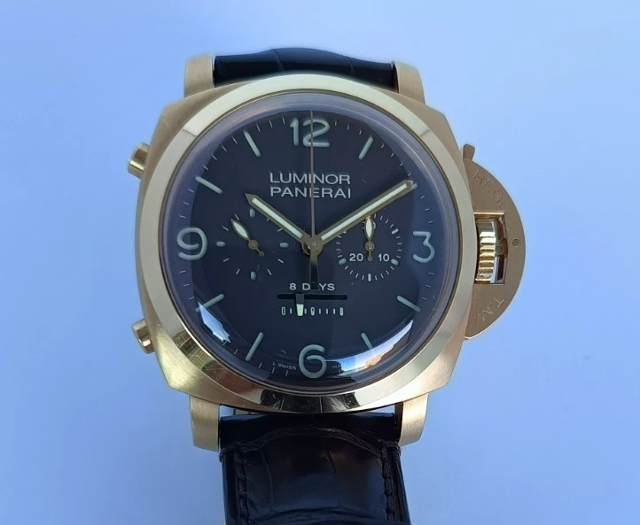 Panerai Luminor PAM 1950 Rattrapante 8 Days Rose Gold Manual 47mm - Image 2 of 4