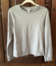 Athleta Women's Gray Crew Neck Pullover Sweatshirt Cotton Lightweight Logo M