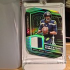 2019 Obsidian Russell Wilson Cutting Edge Jersey GREEN REFRACTOR 19/25 SEAHAWKS
