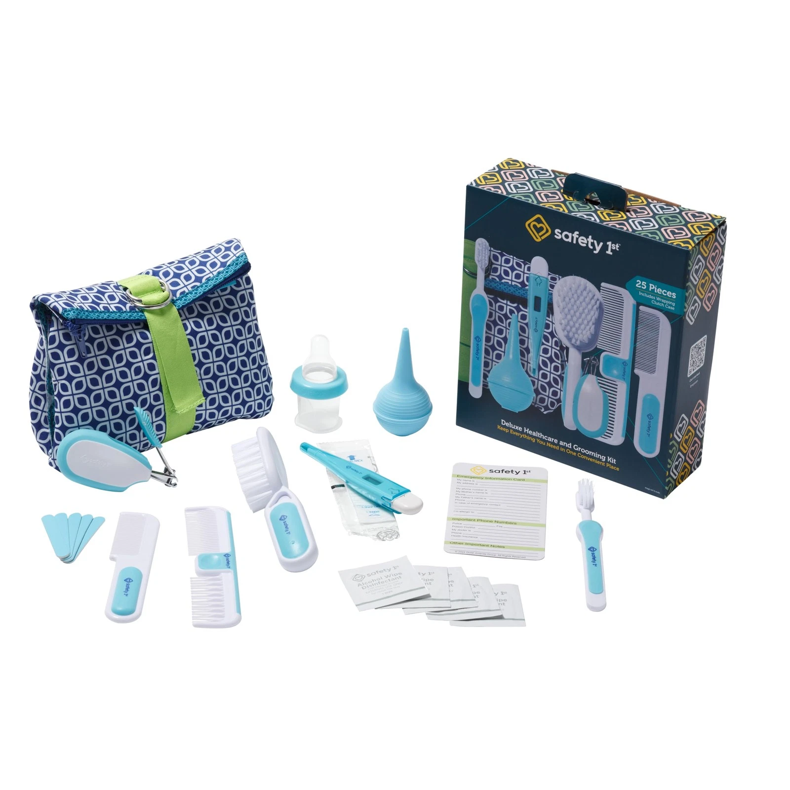 Safety 1st Deluxe Baby Healthcare and Grooming Kit, 25 Piece Set, Arctic Blue
Opens in a new window