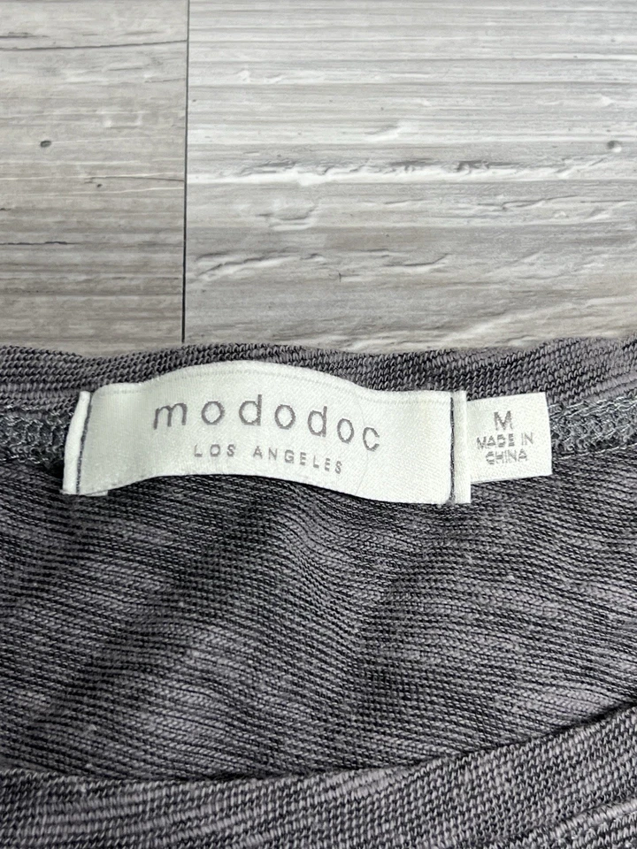 Mod O Doc Womens Active Twist Front Tank Top Pullover Sleeveless Stretch Gray M - Image 3 of 4