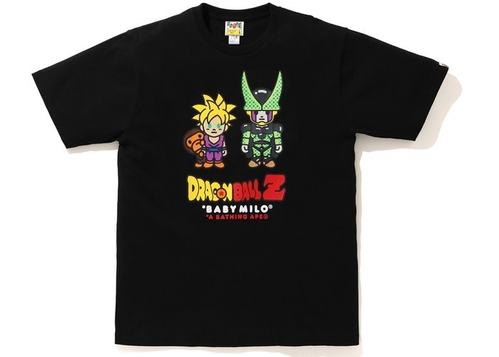 BAPE X DRAGON BALL Z BABY MILO SON GOHAN & CELL TEE black a BAPE X DRAGON BALL Z BABY MILO SON GOHAN & CELL TEE black a