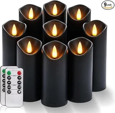 Black Flameless Candles, Halloween Candles, Battery Operated Candles