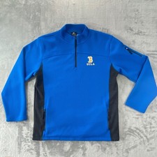 UCLA Pullover Mens XL Blue Excellent 1/4 Zip Textured Fleece Jacket Colosseum