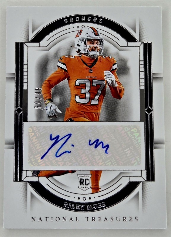 2023 National Treasures Riley Moss #148 Signatures /99 Auto DEN Broncos