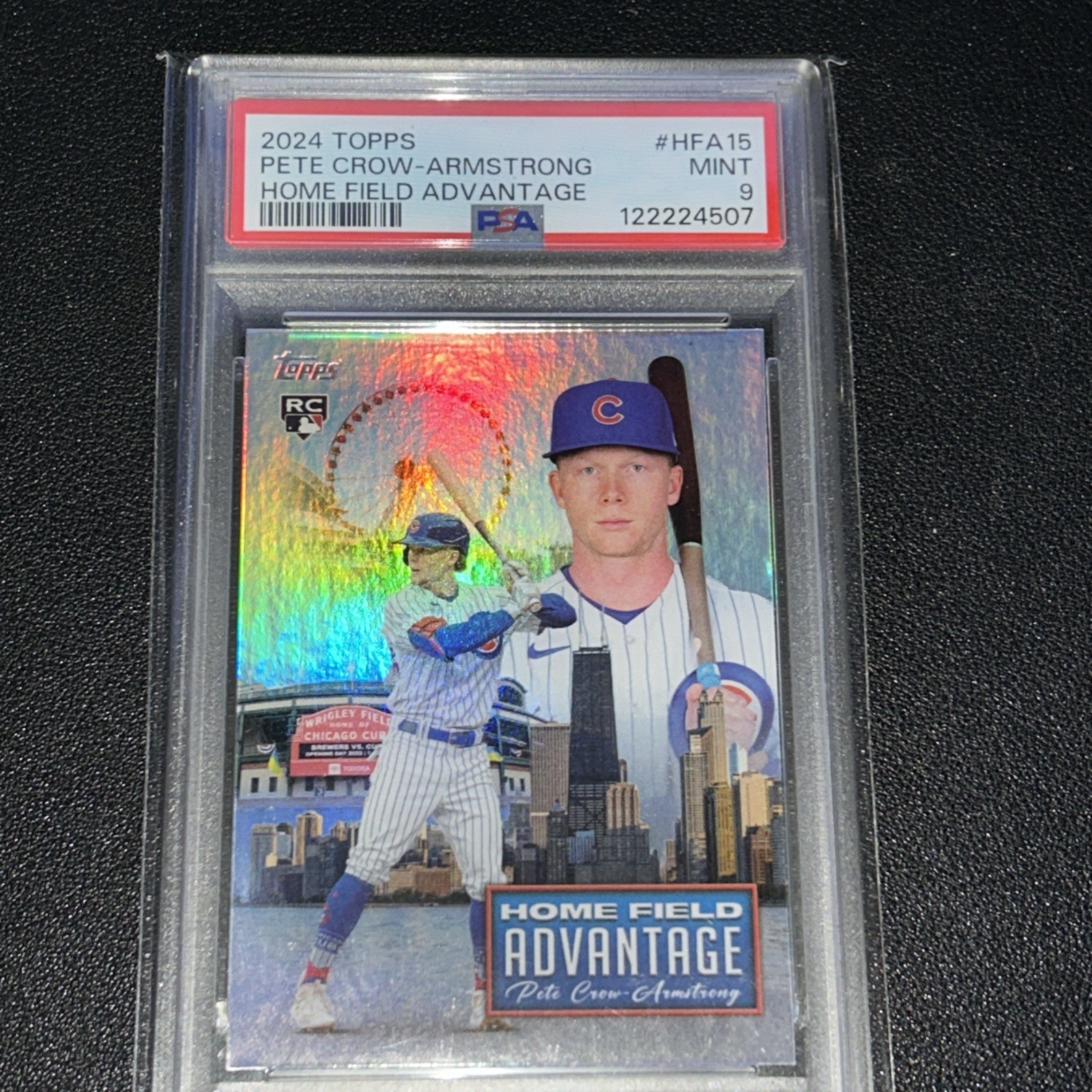 2024 Topps Pete Crow-Armstrong Home Field Advantage RC #HFA-15 PSA 9 MINT Cubs
