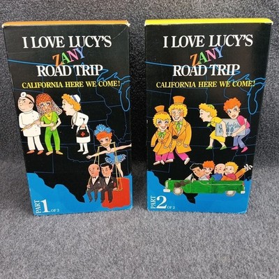I Love Lucy's Zany Road Trip Part 1 & 2 VHS Box Set Lot Lucille Ball 