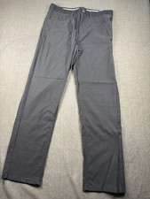 Chaps Mens Straight Fit Flat Front Casual Pants Black Size 32x30