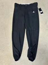 New ADIDAS Baseball Pants Youth Large Black Traditional Cut