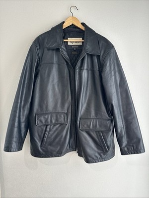 Vintage Wilson s Leather  M Julian  Black GENUINE leather Jacket Men s Large