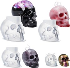 LET'S RESIN 3D Skull Resin Molds, 4 Sizes Set of Skull Silicone Molds for Epoxy