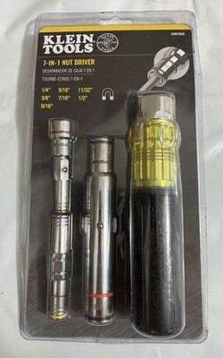 Klein Tools 32807MAG 7-in-1 Magnetic Multi-Bit Screwdriver/ Nut Driver New