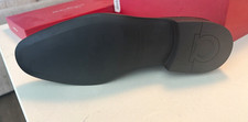Salvatore Ferragamo BORGES Nero Buffalo Leather Dress Shoes Black Men s 9.5 E
