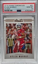 2019 Studio Vikings KYLER MURRAY Rookie RC Card PSA 10 GEM MINT. rookie card picture