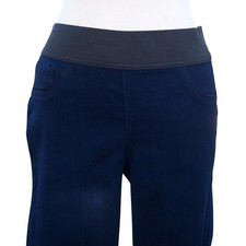 Cache Elastic Waist Stretch Legging Dark Denim Pant Jegging Ankle Zipper 88 NWT