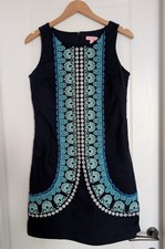 Lilly Pulitzer Stephanie Embroidery Shift Dress ~ 98 % Cotton ~ Size 4