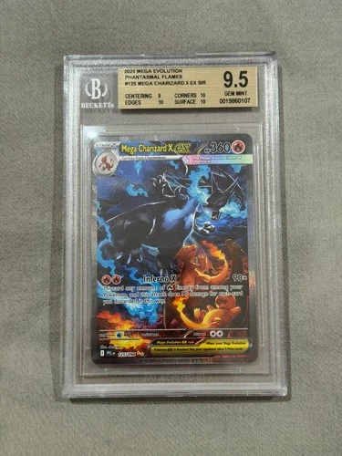 Pokemon Mega Charizard X Ex #125 SIR Phantasmal Flames BGS 9.5 GEM MINT