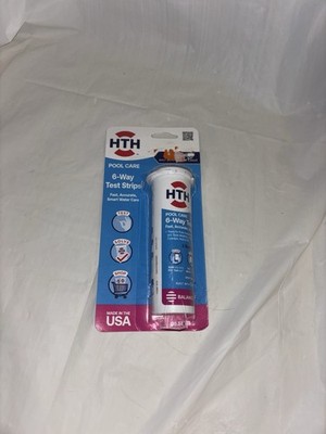 NEW HTH 6-Way Swimming Pool Water Test Strips 30 Strip Pack