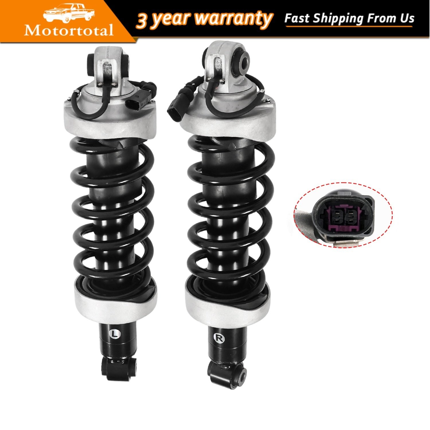 2X Rear L&R Suspension Shock Struts Assys Magnetic Ride Fit for Audi R8 V8 07-15