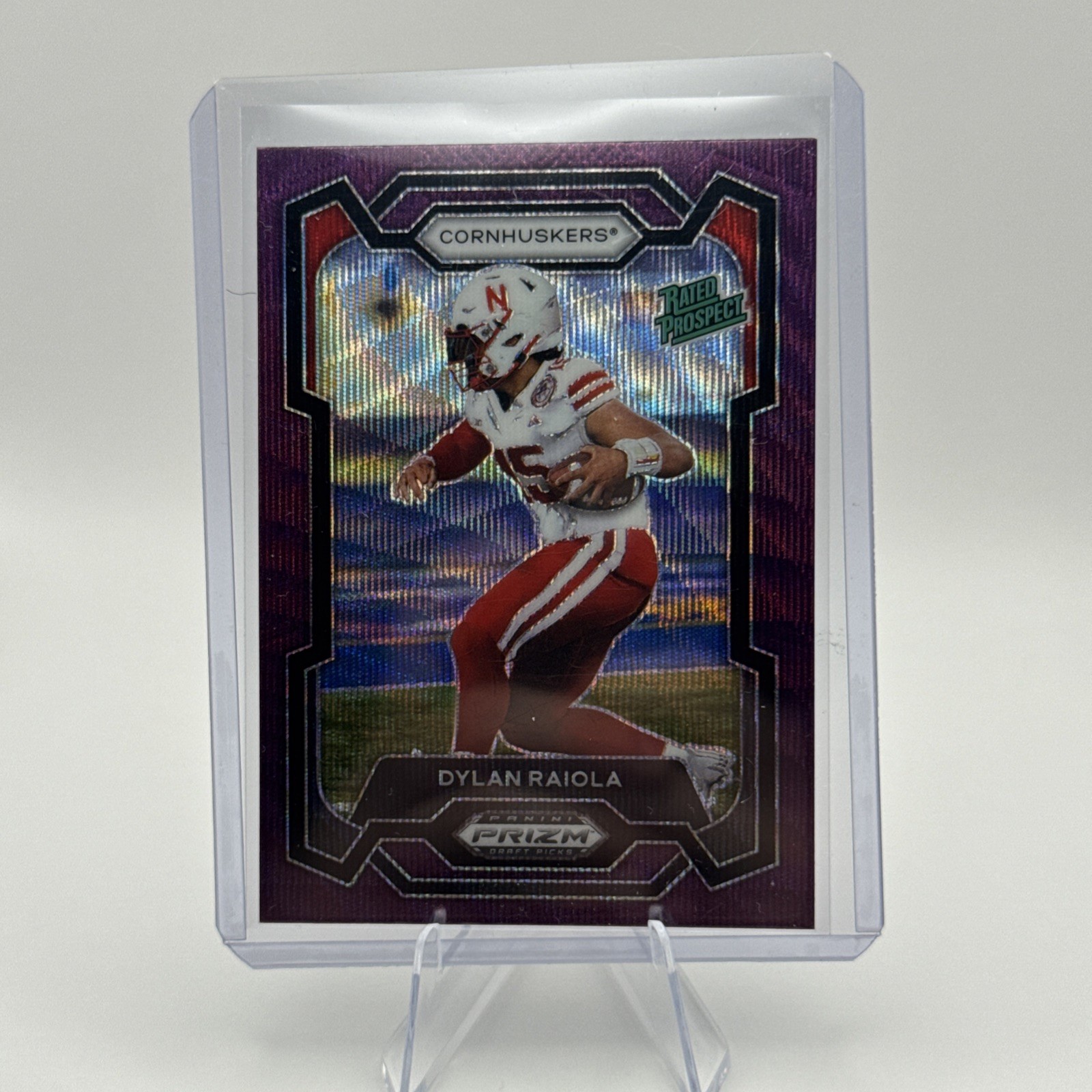 2024 Panini Prizm Draft Picks - Rated Prospect Dylan Raiola #194 Purple Wave