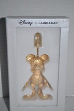 Disney x Baublebar Mickey Mouse Gold Tone Bag Charm Keychain Metallic