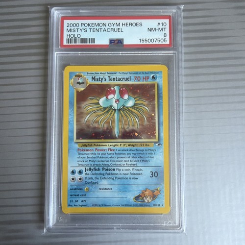 2000 POKEMON GYM HEROES MISTY'S TENTACRUEL #10/132 PSA 8