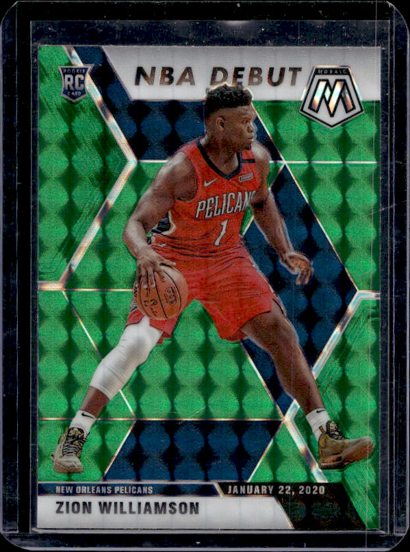 2019-20 Panini Mosaic - NBA Debut Zion Williamson #269 Green Prizm (RC)