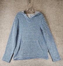 Faherty Whitewater Baja Hoodie Sweatshirt Mens M Blue Beach Cotton Soft EUC