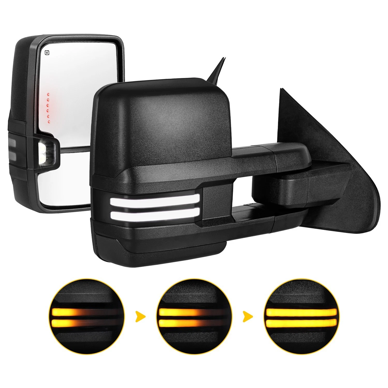 Switchback Towing Mirrors For 2015-2019 Chevy Silverado GMC Sierra 2500HD 3500HD
Opens in a new wind