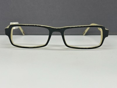 Davidoff Eyeglasses Frames Men Woman Black Beige Square Rectangle XL Large 91010