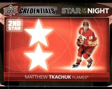 2021-22 UD Credentials #2S-3 Matthew Tkachuk Star of the Night: Second Star