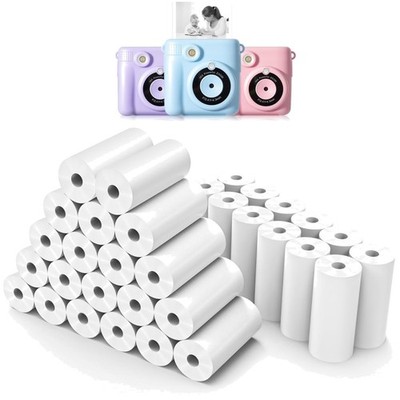 Thermopapier Rollen for Kids Camera, 56mm, 32 Rolls, Printable, Bright White