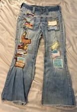Vintage Hand Embroidered Stitch Wrangler Jeans Juniors Size 9/10