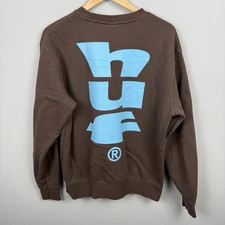 Huf Worldwide Sweatshirt Mens M Logo Streetwear Skate Rare