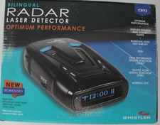 Whistler CR93 Bilingual Radar Laser Detector Optimum Performance