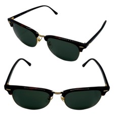 Polarisierte Ray Ban Clubmaster - Havanabraun/Grün - Größe 55/19 - Made in Italy