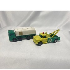 Vintage Matchbox Lesney BP Tow Truck & BP Fuel Tanker – 2 Diecast Vehicles