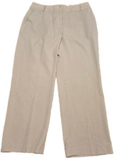 Dressbarn Womens 12P Dress Pants Beige 33X29 NWT READ