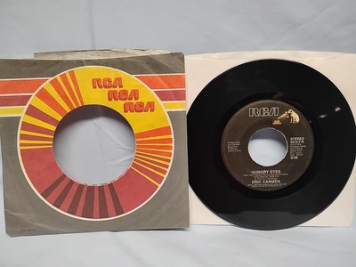 Eric Carmen / Tom Johnston Hungry Eyes /Where Are You Tonight 45 RPM record 1987